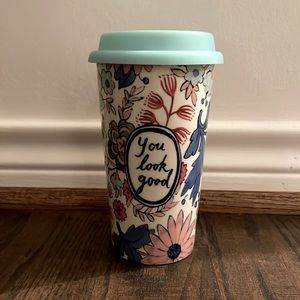 Anthropologie - You Look Good Travel Mug - Ceramic - Multicolored, Floral